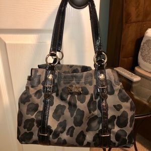 Authentic Coach Ocelot Leopard Nylon Purse